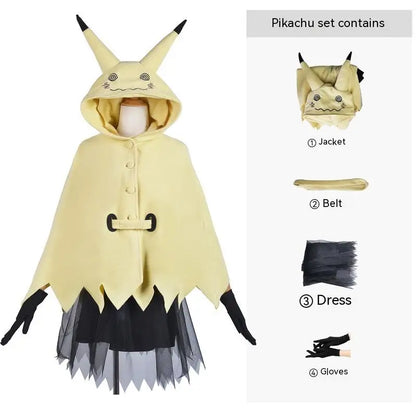 Mimikyu Cosplay Costume Anime Women Dress Up Clothes Halloween Comic-con Carnival Clothing Outfit Party Coser Props Adult Gift