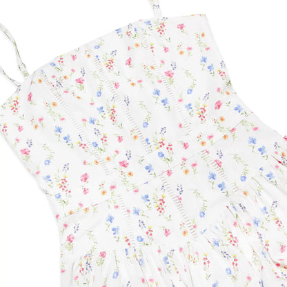 Summer Floral Print Dress Elegant 2025 New Arrivals Spaghetti Strap Flare Dress Maxi Holiday Party Dresses Women