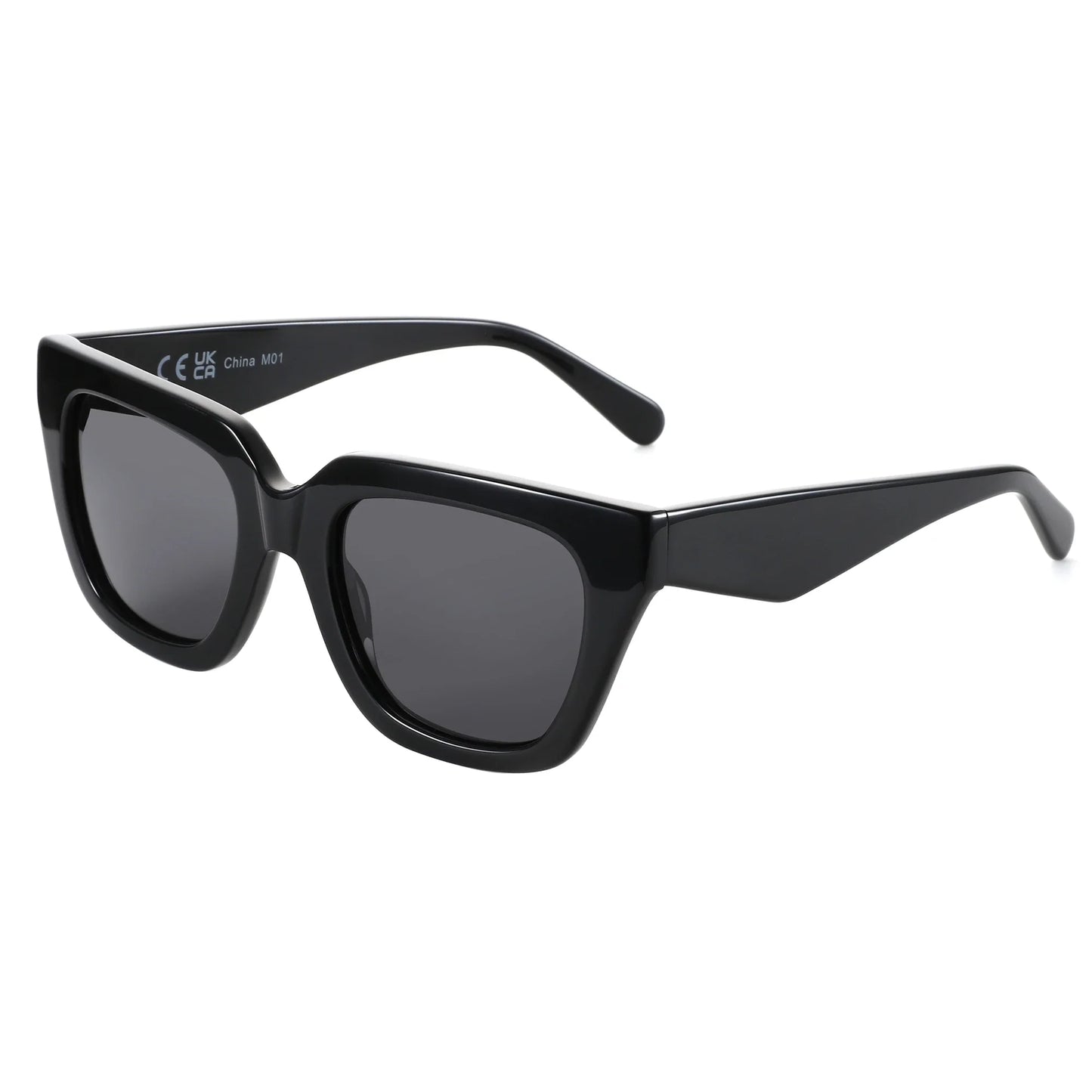 Women's Fashion Sunglasses Polarized UV Protection Square Acetate Frame Gift with Printing Butterfly Design
