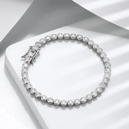 Shiny Tennis Bracelet 925 Sterling Silver 1.5/2/3mm Clear Cubic Zirconia for Women Luxury Chain Bracelet Jewelry SB143