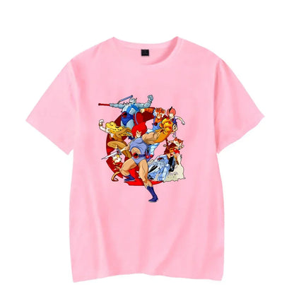 Luminous T-shirt Mens Fashion Casual Short Sleeve Round Neck Tops Mens Clothing Hipster Glowing ThunderCat T-shirt