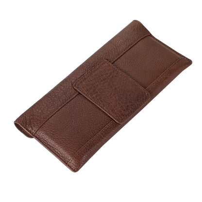 Genuine Leather Slim Phone Pouch Case For iphone 14 13 12 Pro Max Samsung S23 S22 Ultra Belt Clip Holster Cover Bag 4.7-7.2 inch