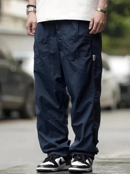 Outdoor Waterproof Parachute Pants Men Casual Baggy Wide leg Motorcycle Pants Streetwear Sport Jogger Sweatpants Trousers
