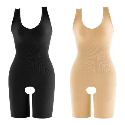 Shapewear One-Piece Body Sculpting Underwear Large Size Hip Lifting Tummy Control Open Bottom Briefs Comfortable Underwear