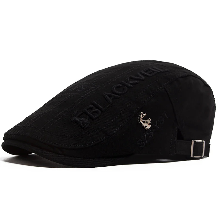 Men Beret Fashion Rabbit Embroidery Flat Caps Spring Summer Visor For Male Fashion Vintage Newsboy Cap Casual Berets Adjustable