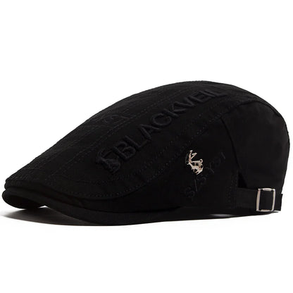 Men Beret Fashion Rabbit Embroidery Flat Caps Spring Summer Visor For Male Fashion Vintage Newsboy Cap Casual Berets Adjustable