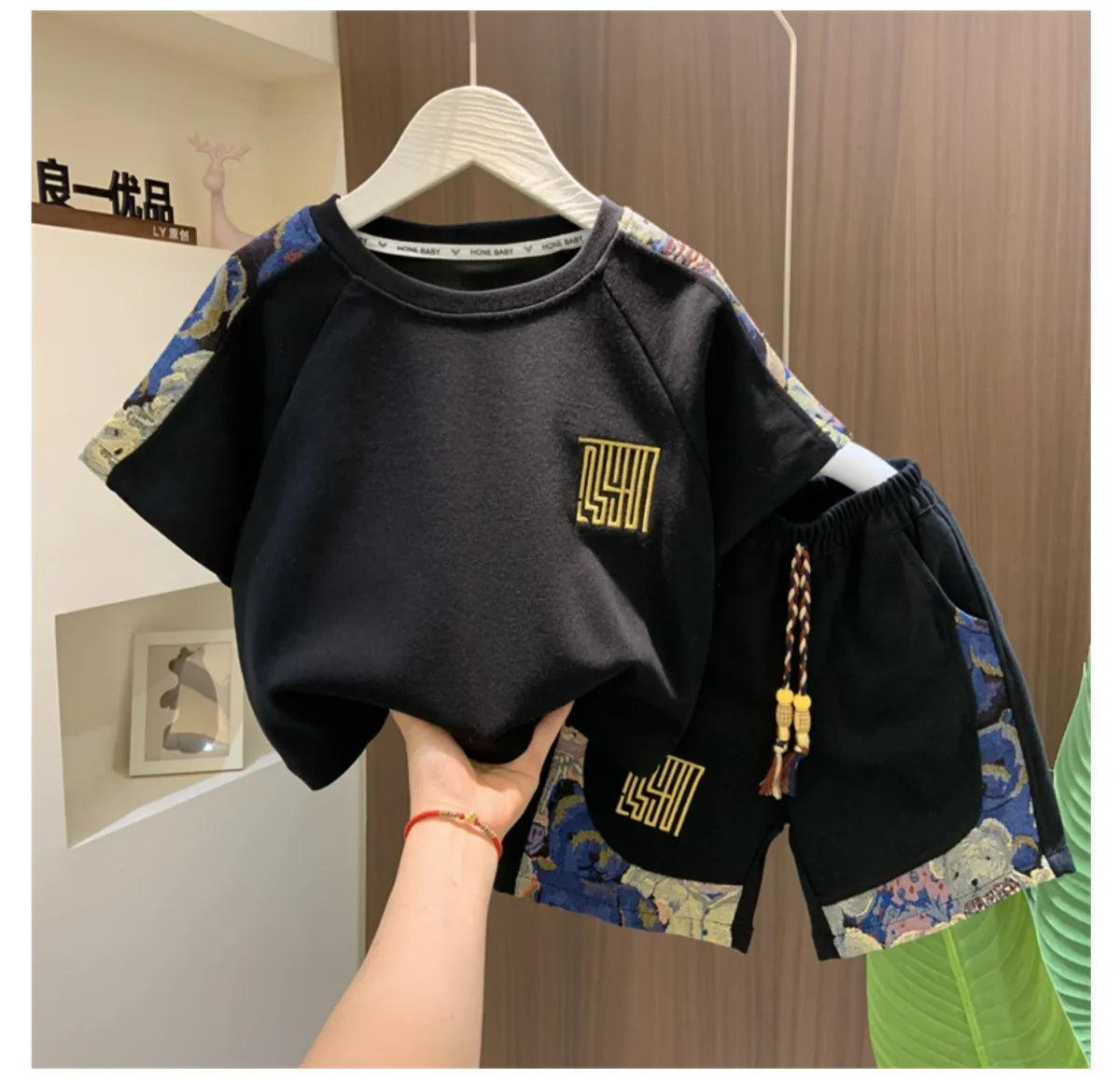 Korean Clothes for Children Boys T-shirt Shorts 2-piece Set Summer Cotton Short Sleeve Kids Clothes Sets Baby Tracksuit 2-11Y