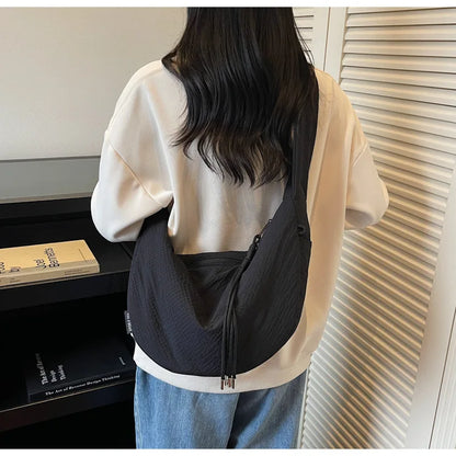 New Comfortable and Versatile Texture Hobo Bags Women Crossbody Bags Large Capacity Lightweight Casual Storage Bags Fashionable