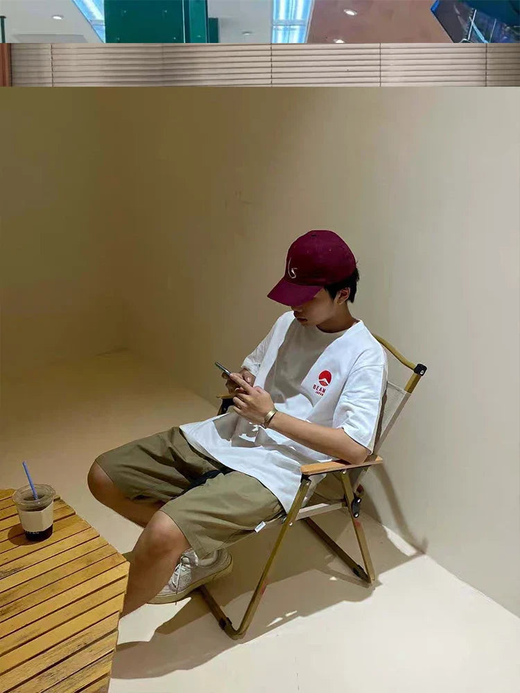 Limited Edition Japan Fuji Mountain Embroidered Loose Couple Men Women Short Sleeve T-Shirt Cotton Summer Casual O-Neck Tops