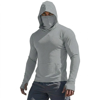 UPF50+ Performance T-Shirt Man Long Sleeve Summer Hoodie Casual Sun Running Quick Dry Sunscreen Fishing Ice Silk Pullover Shirt