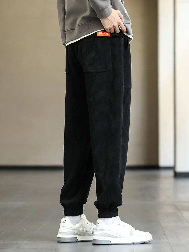 Pants Men Loose Fit Baggy Sweatpants Casual Fashion Streetwear Trend Autumn Winter Harem Joggers Trouser Male Plus SIze