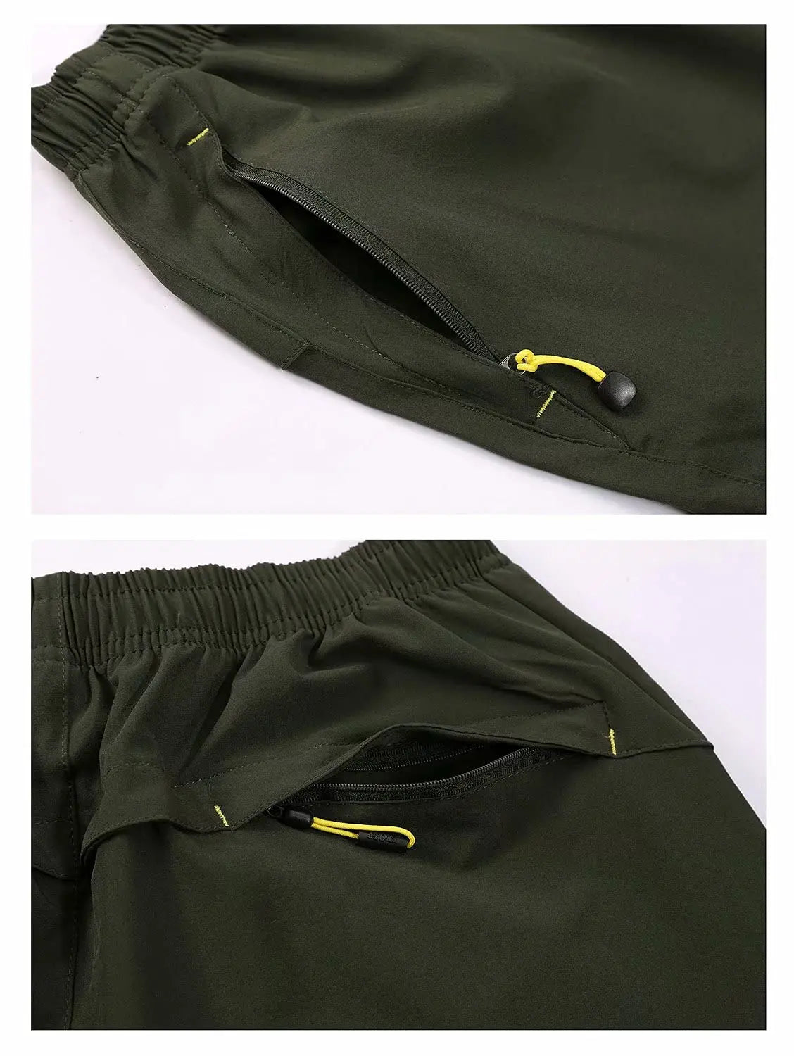 Quick Dry Athletic Shorts with Zipper Pockets Men's Summer Running Shorts Gym Training Workout Fitness Hiking Shorts