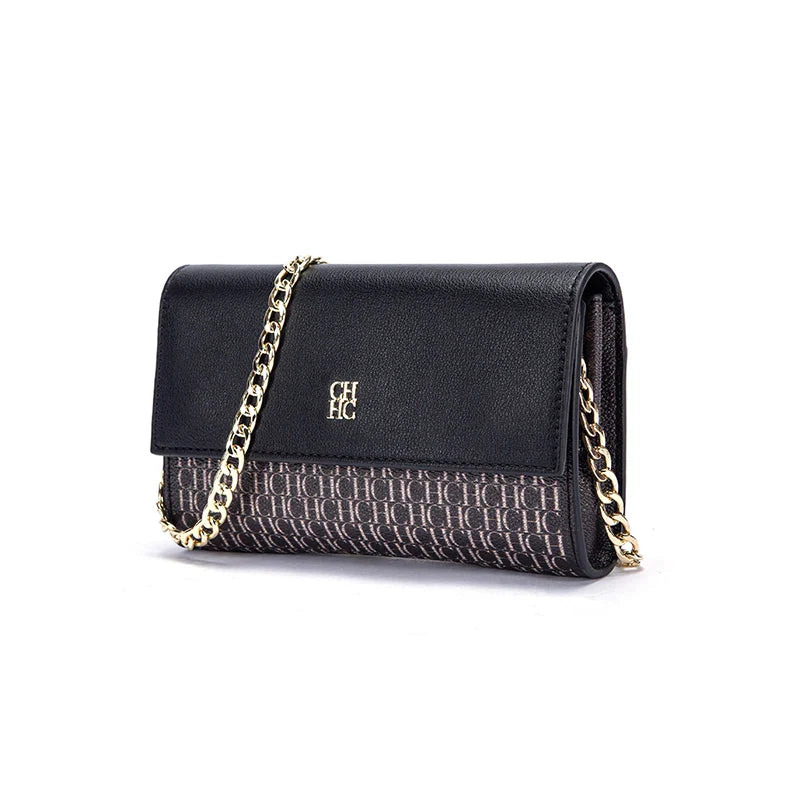 Women's Shoulder Bag New Magnetic Flip Chain Bag Brown Small Square Bag Wallet