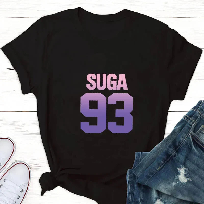 Tops for Women (taehyung) Jungkook Fan T Shirt Women Suga Kpop Harajuku Tshirt Woman Tshirts Aesthetic Clothes