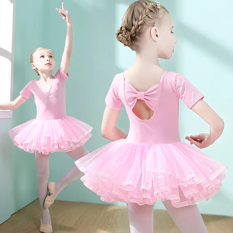 Children's Dance Costume Girl Dress Tutu Outfit Vestido Girls Clothes Ballet Leotard Robe Fille Summer Ballet Skirt Baby Dresses