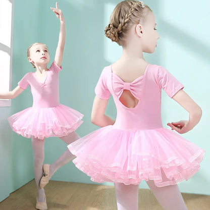 Children's Dance Costume Girl Dress Tutu Outfit Vestido Girls Clothes Ballet Leotard Robe Fille Summer Ballet Skirt Baby Dresses