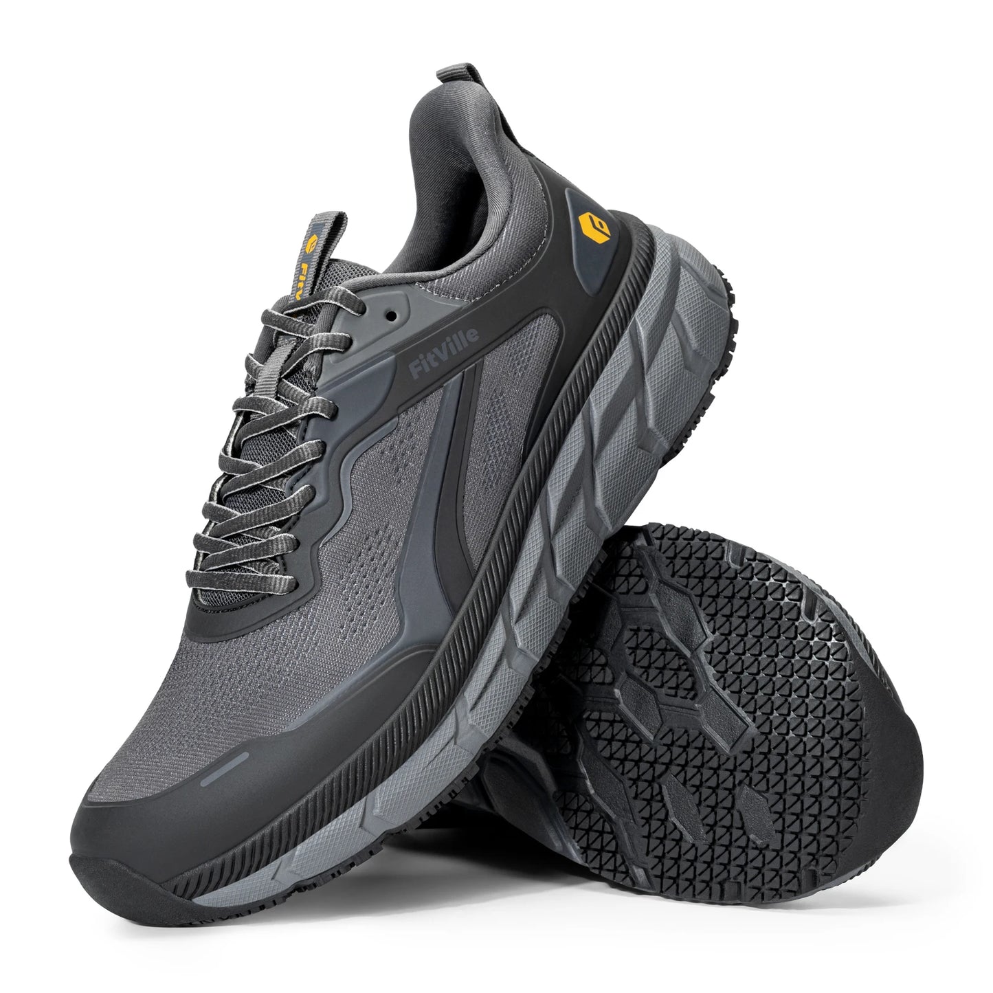 Men's Wide Toe Box Shoes Cushioned Well Sneakers Non Slip Lightweight Breathable Running Shoes for Swollen Feet