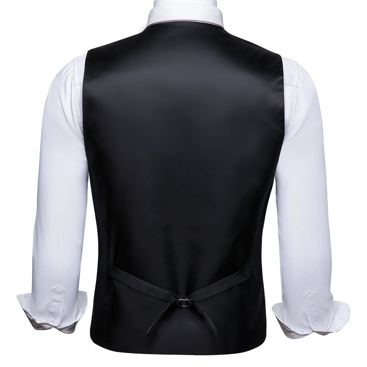 100 Colors Men Vest Tie Hanky Cufflinks Set Waistcoat Paisley Floral Jacquard Sleeveless Jacket Wedding Business