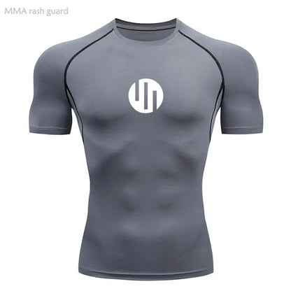 Running Men's Compression Long sleeve T-Shirt Gym Sports underwear Quick-drying Sweat-Wicking Sunscreen Second Skin Workout Men