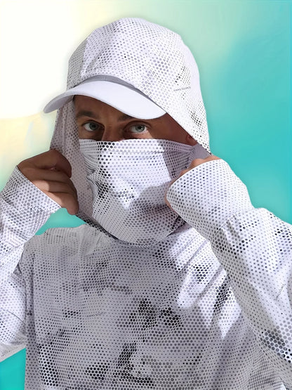 Fishing Hoodie Men Long Sleeve Quick Dry Breathable Clothing Uv Protection Outdoor Fishing T-shirt fishing clothes