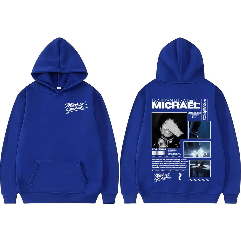 Michael Jackson King of Pop World Tour Hoodies Men Women Fashion Classic Oversized Hoodie High Quality Casual Fleece Sweatshirts