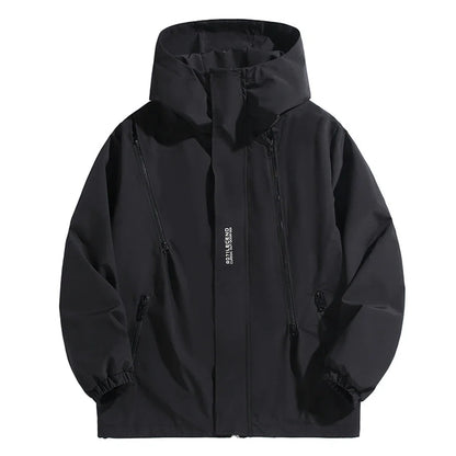 10XL 12XL Plus Size Windbreaker Men Waterproof Jacket Solid Color Black Windbreaker Coats Male Big Size Outdoor Outerwear