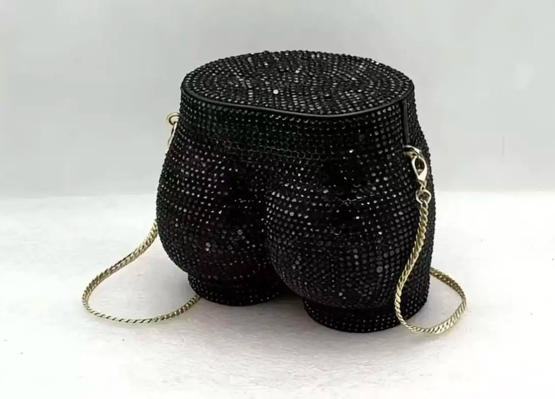 Ass Shaped Rhinestone Handbags Luxury Designer Crystal Evening Bags Women Diamonds Wedding Party Clutches Bridal Purses