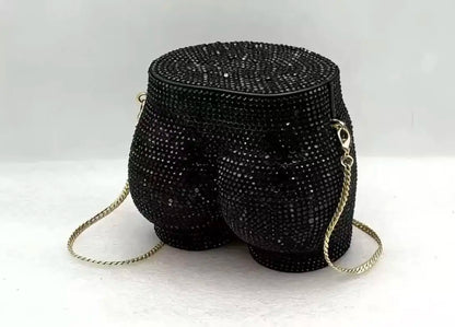 Ass Shaped Rhinestone Handbags Luxury Designer Crystal Evening Bags Women Diamonds Wedding Party Clutches Bridal Purses