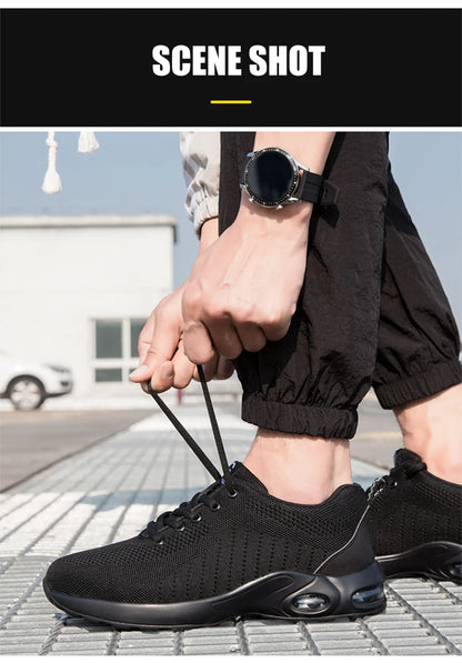 High Quality Men's Boots Safety Shoes Steel Toe Puncture-Proof Work Boots Lightweight Safety Work Shoes Men Indestructible Shoes