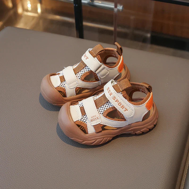 Summer Children Beach Sandals Boys Breathable Mesh Sport Sandals Baby Soft Light Kindergarten Cool Shoes