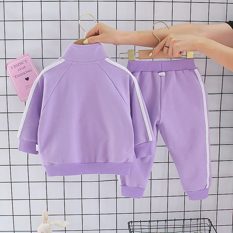 New Spring Autumn Baby Girl Clothes Suit Children Fashion Jacket Pants 2Pcs/Sets Toddler Casual Costume Infant Kids Tracksuits