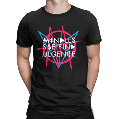 2025 Vintage Mindless Self Indulgence Idol T-Shirt Men Crewneck Cotton T Shirt Punk Band Music Short Sleeve Tee Summer Tops