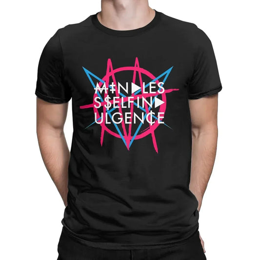2025 Vintage Mindless Self Indulgence Idol T-Shirt Men Crewneck Cotton T Shirt Punk Band Music Short Sleeve Tee Summer Tops