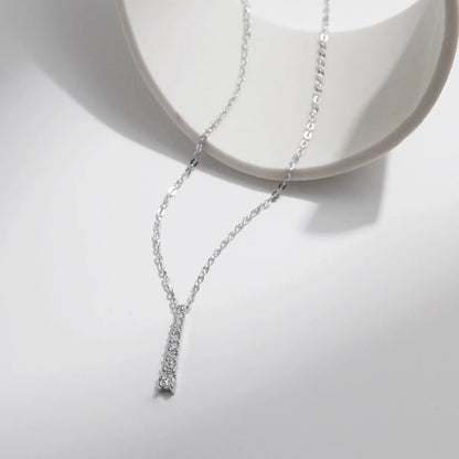 Minimalist D Color Moissanite Necklace Prong Setting Lab Diamond For Women 925 Sterling Silver Pendant Necklace Jewelry