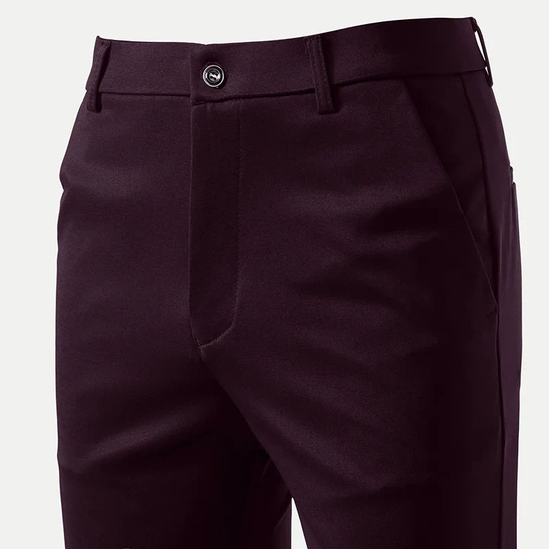 Summer Spring Male Casual Pants Business Suit Pants Khaki Classic Men's Dress Pants Flexible Office Clothes