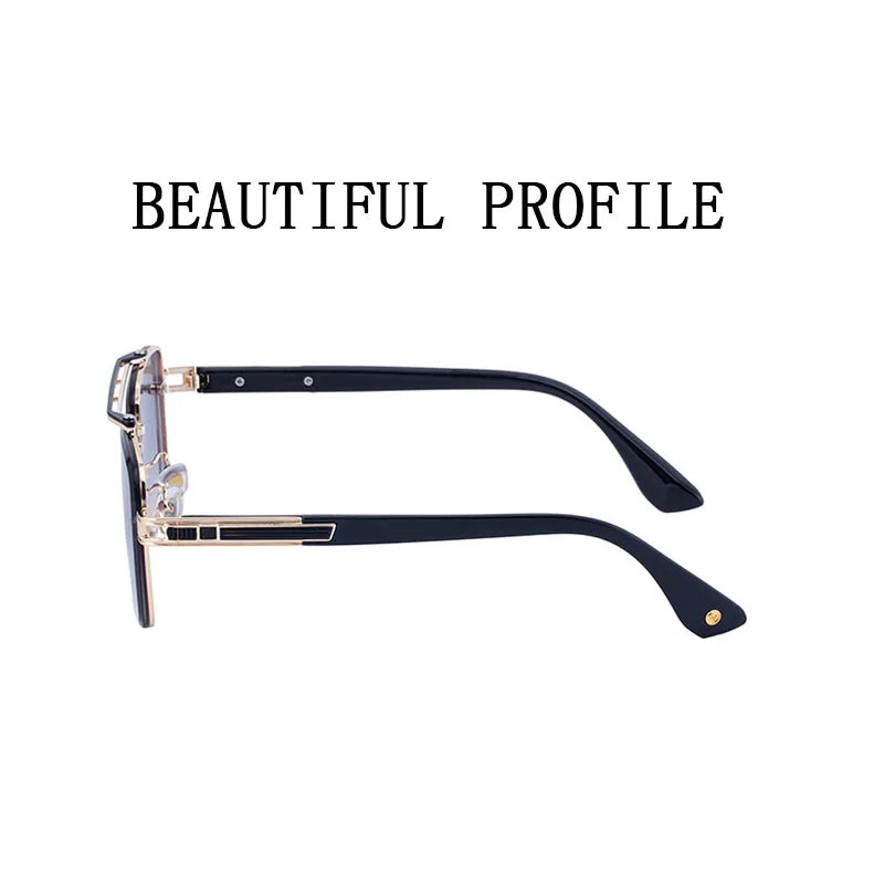 2025 Square Sunglass Men Luxury Sunscreen Rimless Sunglasses Women Vintage Fashion Glasses Gafas De Sol Hombre Lunette De Soleil