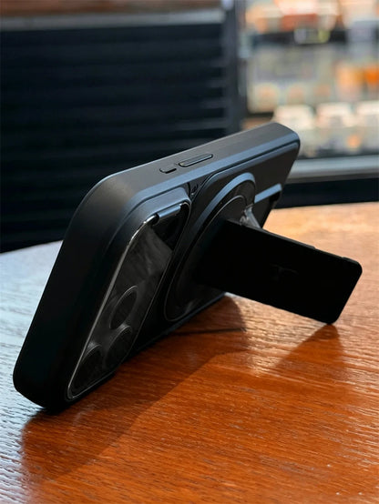 Fold Stand Magnetic Armor Case for iPhone 17 Air 16 15 14 Plus 13 12 11 Pro Max For Magsafe Camera Holder Lens Protection Cover