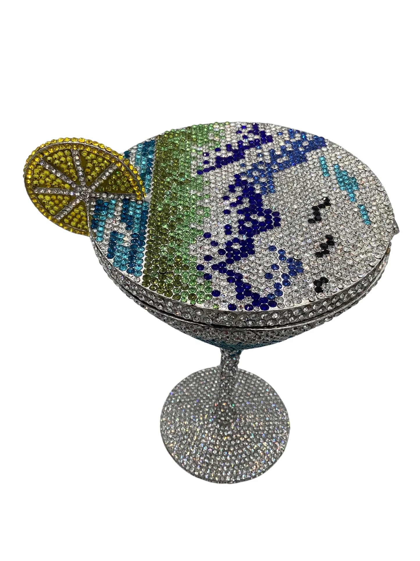 High Quality Goblet Shape Luxury Martini Cocktail Crystal Studded Dinner Bag Diamond Clutch Rhinestone Women Evening Bag