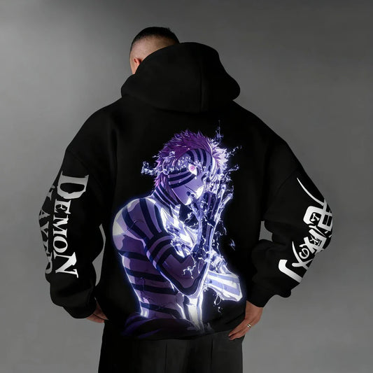 Demon Slayer Anime New Original Hoodie 2025 Autumn and Winter Men's and Women's Street Casual Loose American Hip Hop Sweater Top