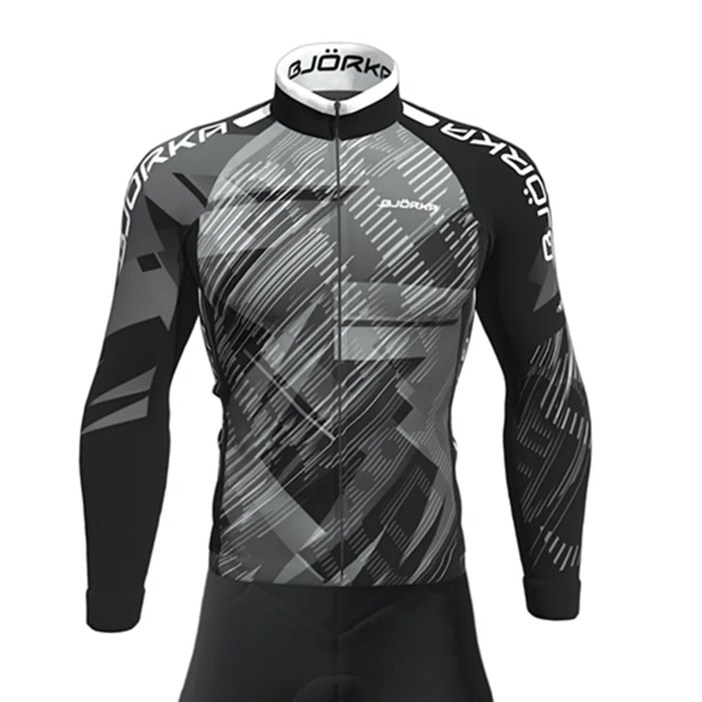 Winter Cycling Thermal Fleece Long Sleeve Jerseys Chamarras De Hombres Men's Pro Team Bicycle Jackets 3 Rear Pockets Coat
