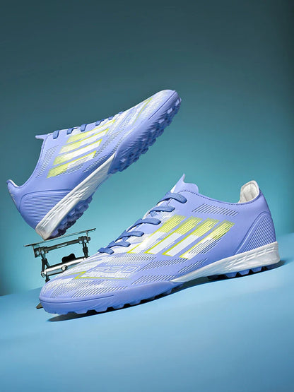 Soccer Cleats for Men Women Breathable Cushioned Insole Anti-Slip Football Shoes for AG/TF Outdoor Sports Boots