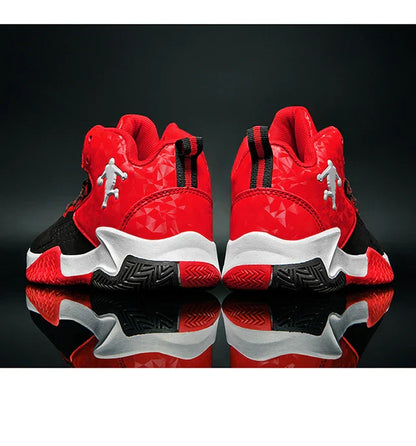Fashion Basketball Shoes for Kids High-top Sneakers Children Casual Sports Shoes Ankle-protected Anti-slippery Gym Trainers Boys