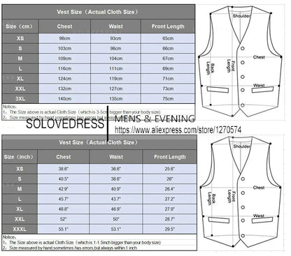 New V Neck Pinstripe Men's Vest Slime Fit Single Breasted Business Casual Men's Waistcoat For  Groomemsen Wedding