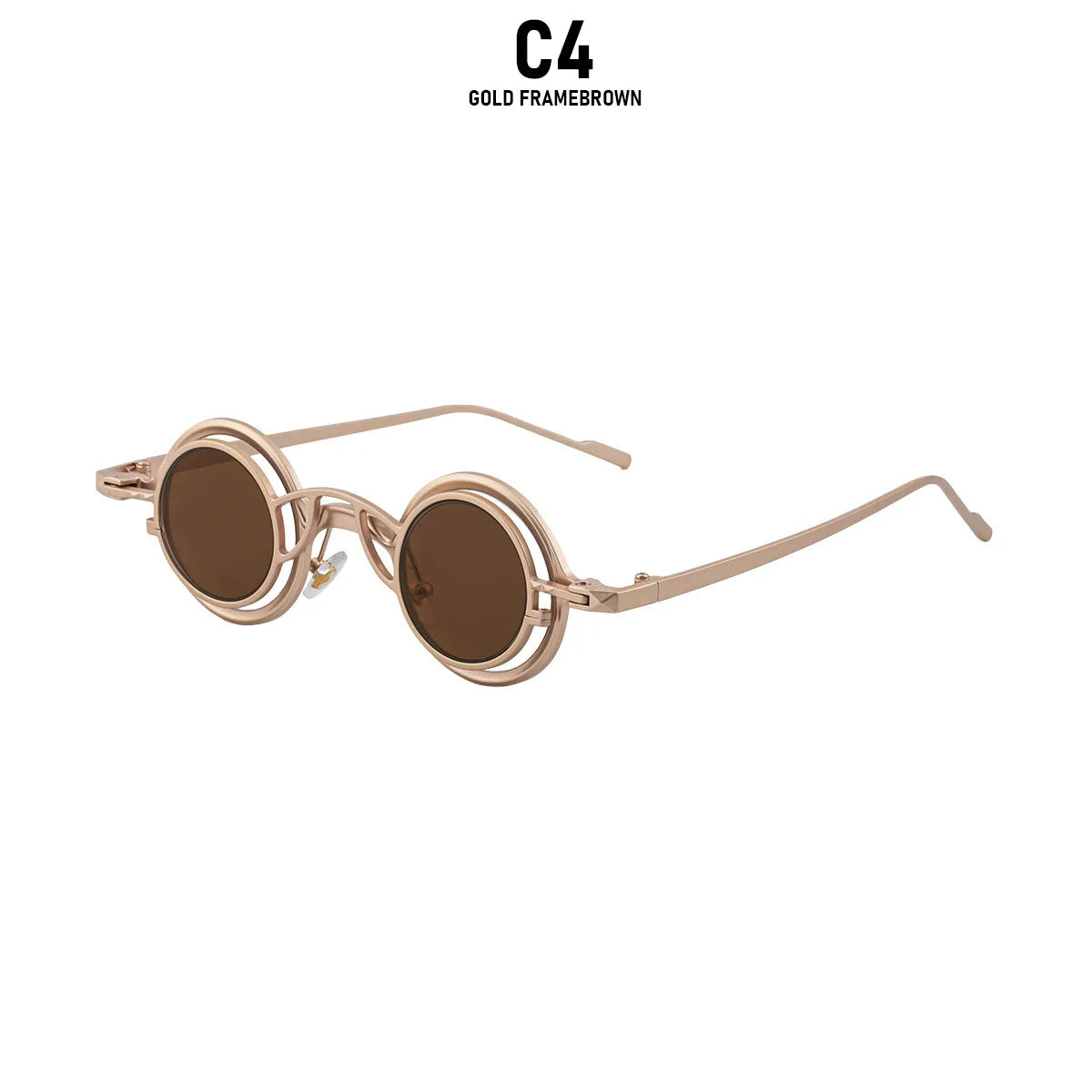Steampunk Sunglasses For Men Metal Frame Vintage Retro Round Fashion Glasses Punk Dropshipping Gafas De Sol Lunette De Soleil