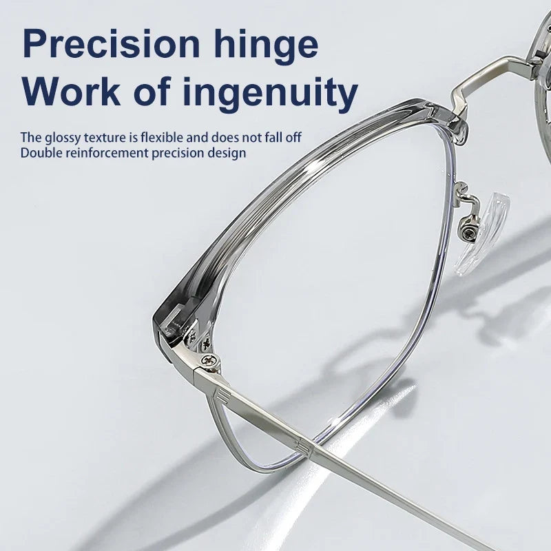 Square Men's Business 8026 Anti-Blue Light Classic Retro Anti-Blue Light Reading Glasses Women Prescription Customized