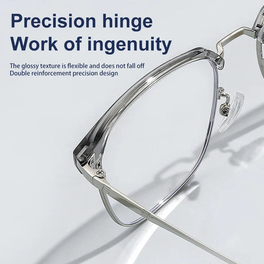 Square Men's Business 8026 Anti-Blue Light Classic Retro Anti-Blue Light Reading Glasses Women Prescription Customized