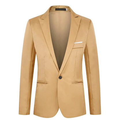 Summer Men's Casual Suit Fashion Business Office Trendy Non-ironing Anti-wrinkle Suit Jacket Solid Color Slim Fit Men's Suit
