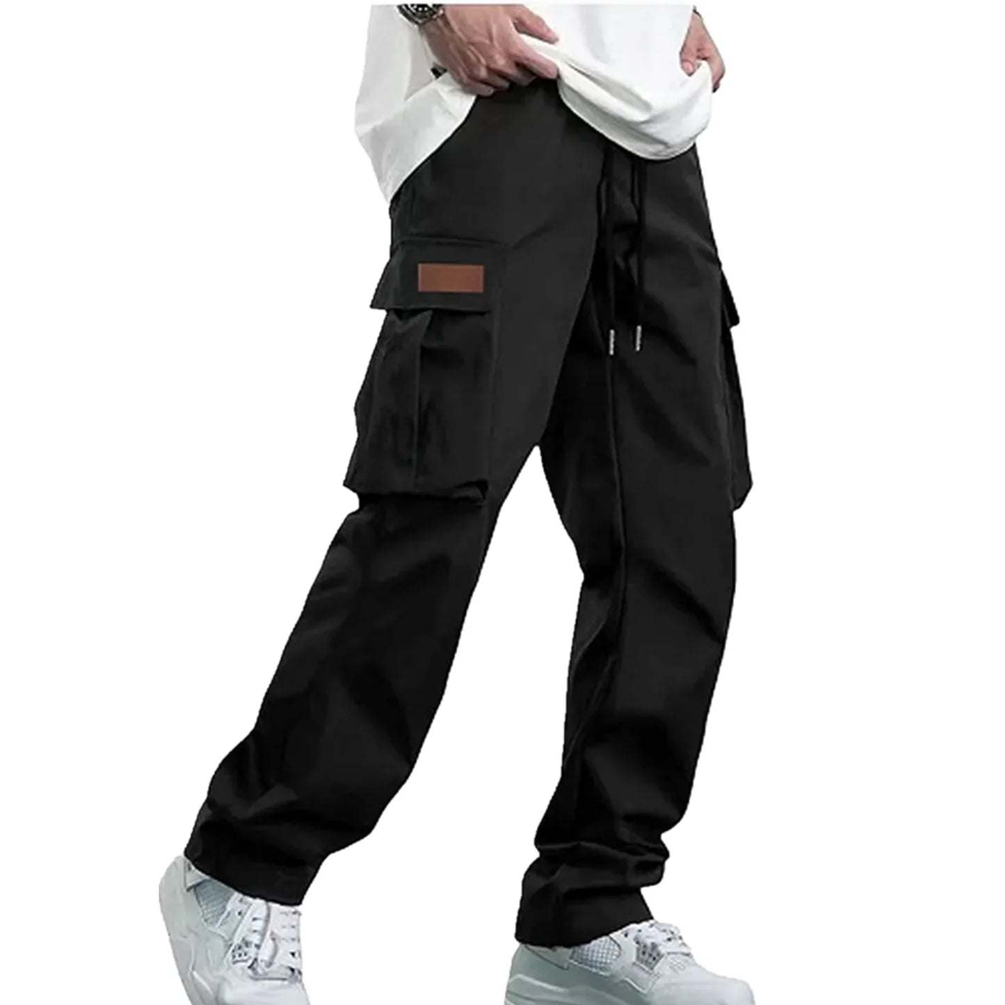 2026 Amazon Summer New Men's Work Pants European and American Independent Station Drawstring Multi Pocket Casual Pants