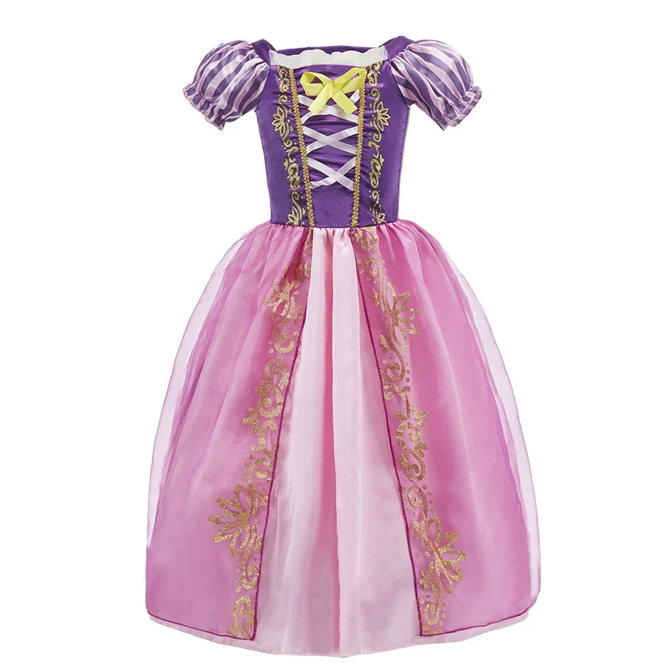 Girls Costume Children Cosplay Princess Dress Kids Halloween Birthday Pageant Party Rapunzel Dress Girl Carnival Tangled Clothes
