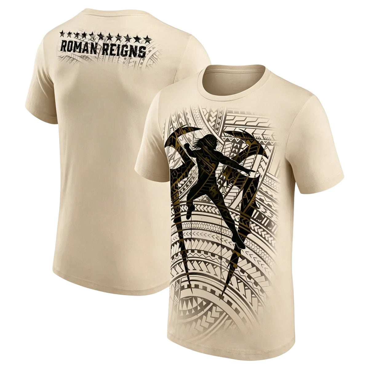 2026 Summer Men's Roman Reigns Tribal Logo 100%Cotton T-Shirt Print High Quality Fashion Breathable Casual Loose Sports shirt